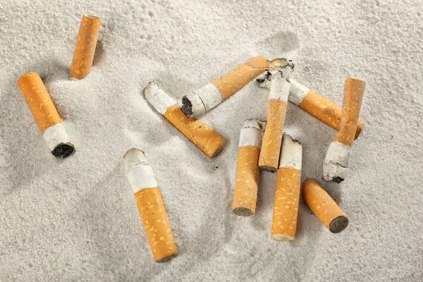Cigarette butts close up — Stock Photo, Image