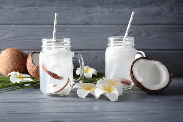 Composition with coconut water — Stock Photo, Image