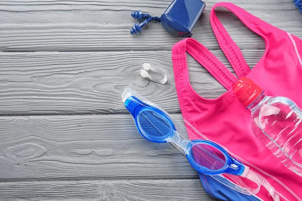 Accessoires colorés pour la natation — Photo