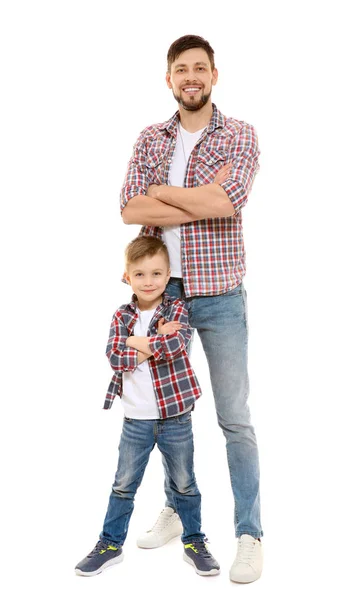 Knappe man met zoon — Stockfoto