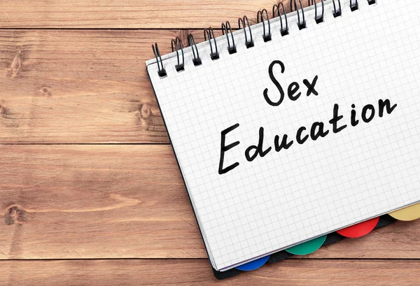 Text sexuální výchova — Stock fotografie