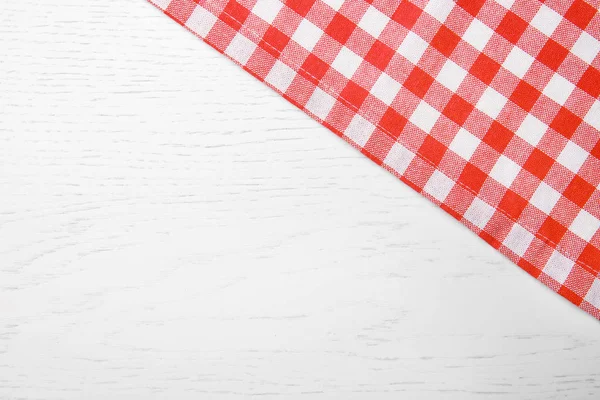 Red checkered napkin — Stock Photo, Image