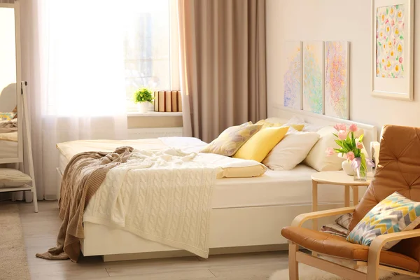 Interior of modern bedroom — Stock Photo, Image