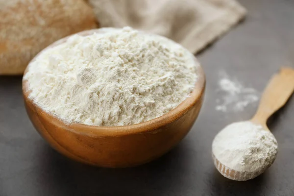 Bowl full of white flour — Stock Photo, Image