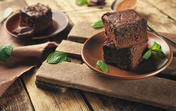 Deliciosos brownies de cacao —  Fotos de Stock