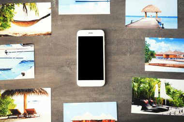 Seyahat apps kavramı ile akıllı telefon