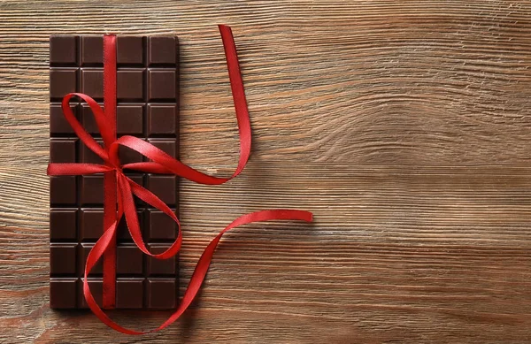 リボン付きのチョコレート ・ バー — ストック写真