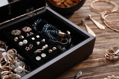 Jewelry accessories in box  clipart