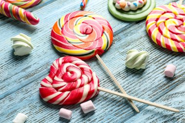 Lezzetli renkli lolipop  