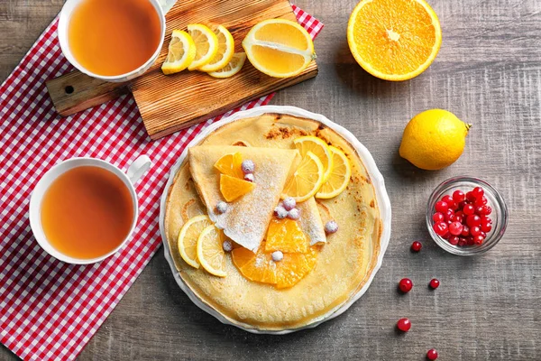 Frische leckere Pfannkuchen — Stockfoto