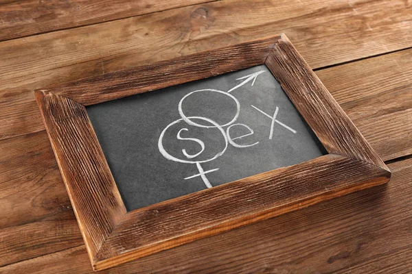 Blackboard with text SEX — Stock Photo, Image