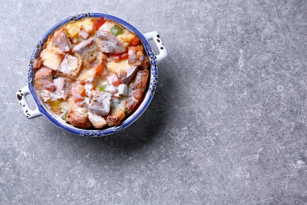 Świeżo upieczony chleb pudding — Zdjęcie stockowe