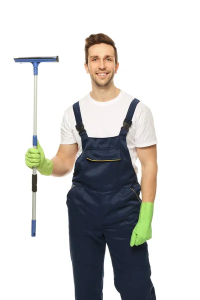 Young window cleaner — Stock Photo, Image