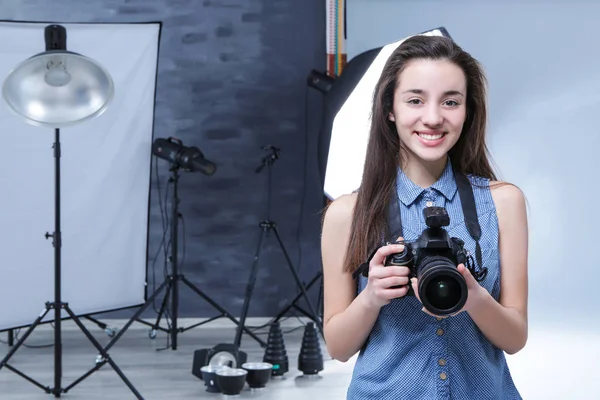 Young professional photographer — Stock Photo, Image
