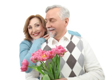 Mutlu yaşlı çift.  