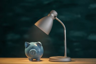piggy bank with money clipart