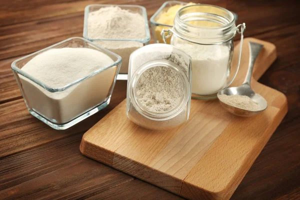 Composition with different types of flour — Stock Photo, Image