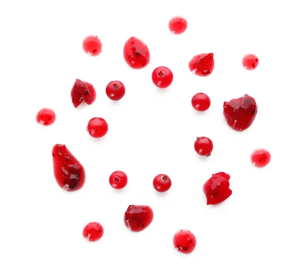 Cranberry sauce dots — Stock Photo, Image