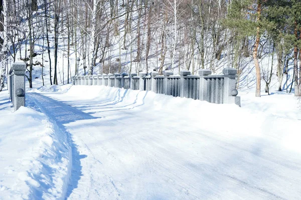 Winter road outside — Stock Photo, Image