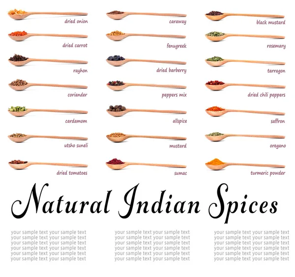 Indyjskie przyprawy naturalne — Zdjęcie stockowe