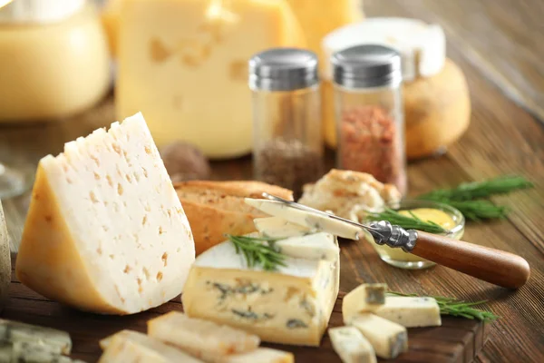 Variety of cheese on table — Stock Photo, Image