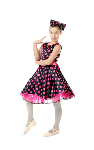 Cute Little Dancer White Background — Stock Photo, Image