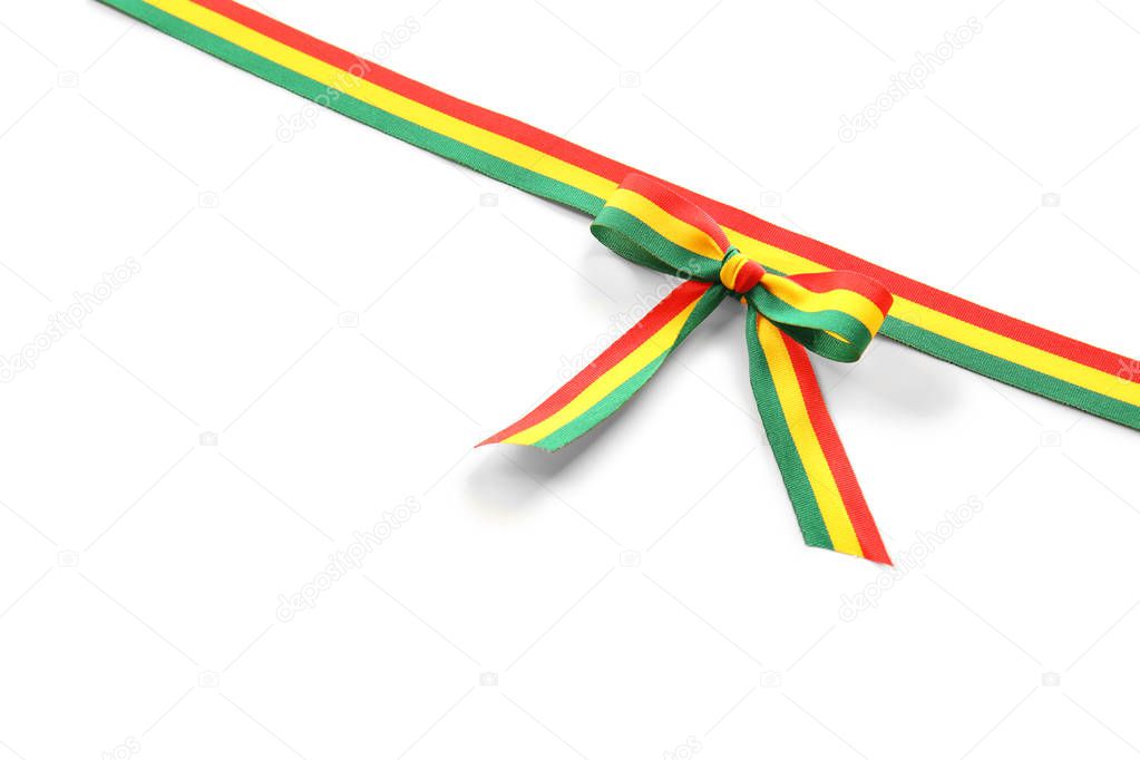 Ribbon bow in colors of flag 