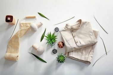 Spa üniforma ile kompozisyon  
