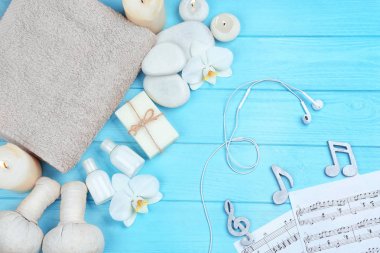 Spa aksesuarları ve nota