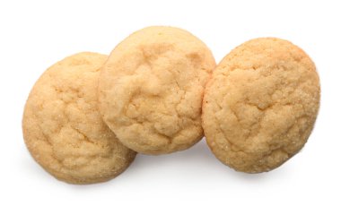 Şekerli kurabiye, üzerinde beyaz izole