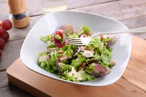 Plate with chicken salad — Stock Photo, Image
