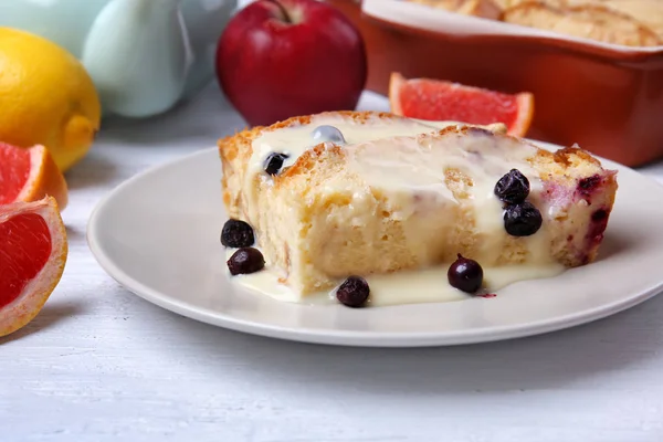 Budincă delicioasă de pâine — Fotografie, imagine de stoc