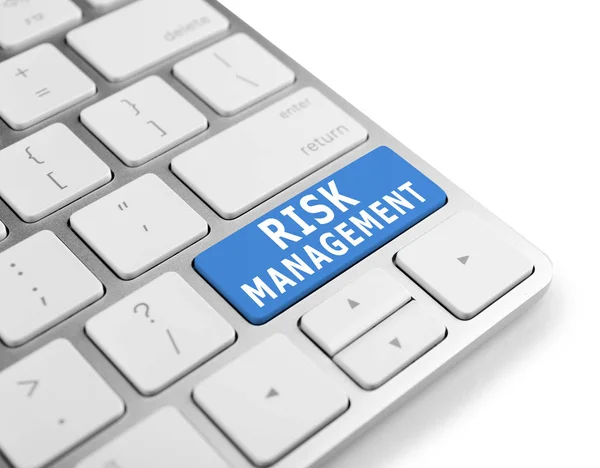 Botón de gestión de riesgos en el teclado —  Fotos de Stock