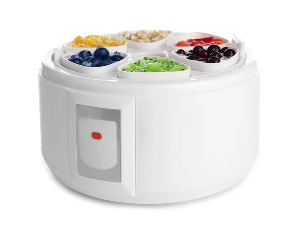 Produttore automatico di yogurt con frutta — Foto Stock