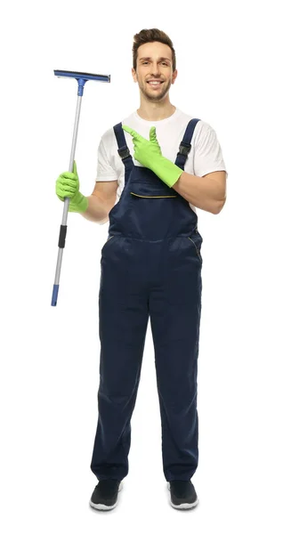 Young window cleaner — Stock Photo, Image