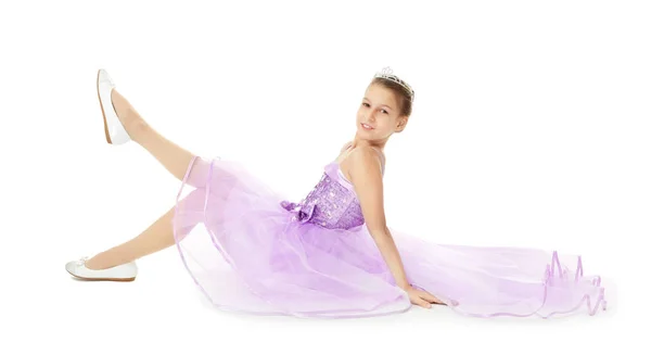 Cute Little Dancer White Background — Stock Photo, Image