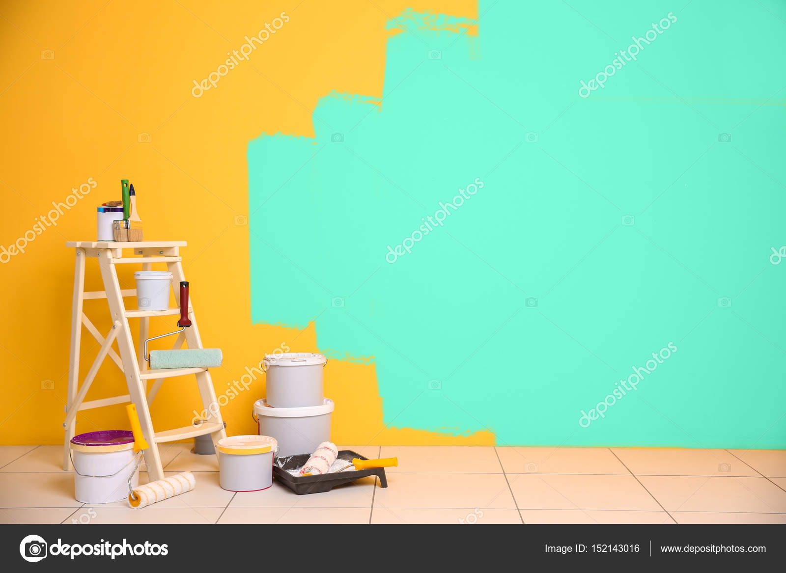 Tools For Painting Wall Stock Photo Belchonock 152143016