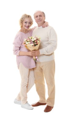 Mutlu yaşlı çift. 