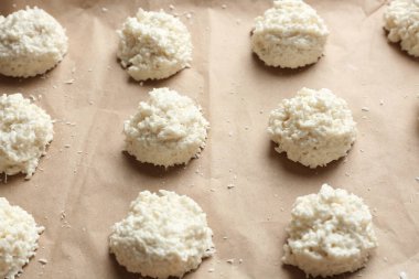 Lezzetli Hindistan cevizi macaroons 