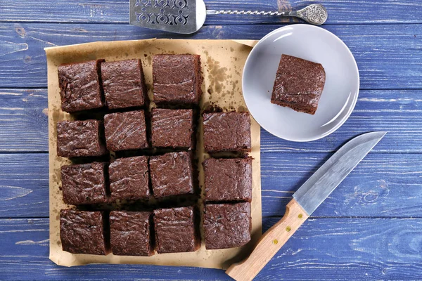 Delicioso bolo de chocolate — Fotografia de Stock