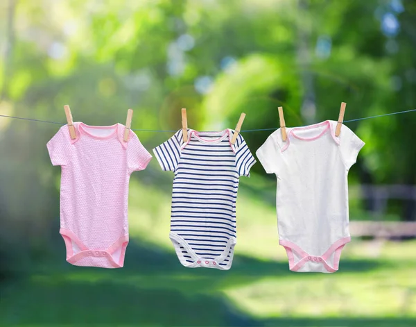 Baby laundry hanging — Stock Photo, Image