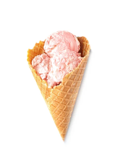 ワッフルコーンのアイスクリーム — ストック写真