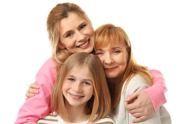 Mujer joven con madre e hija — Foto de Stock