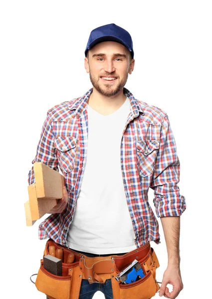 Handsome young carpenter — Stock Photo, Image