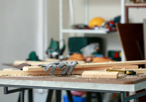 Tools in carpenter's workshop — Stock Photo, Image