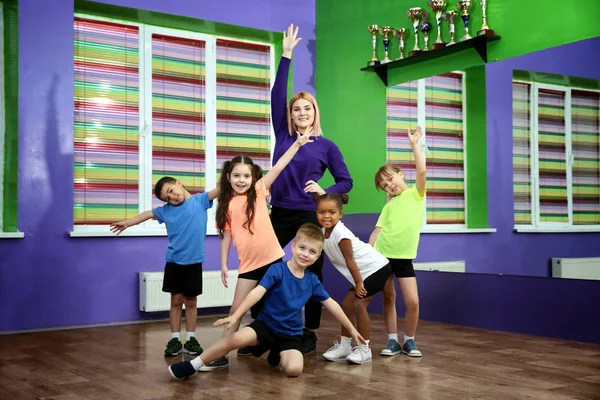 Profesora Danza Niños Clase Coreografía —  Fotos de Stock