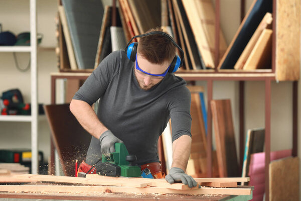 Handsome young carpenter  