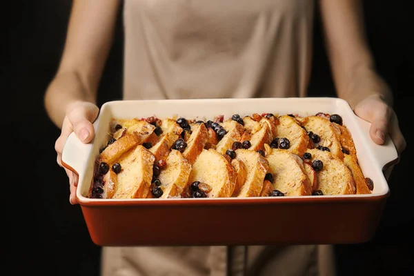 Välsmakande bröd pudding — Stockfoto