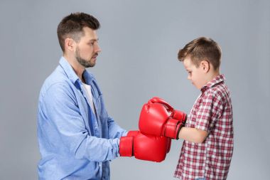 Babam ve oğlum eğitim boks 