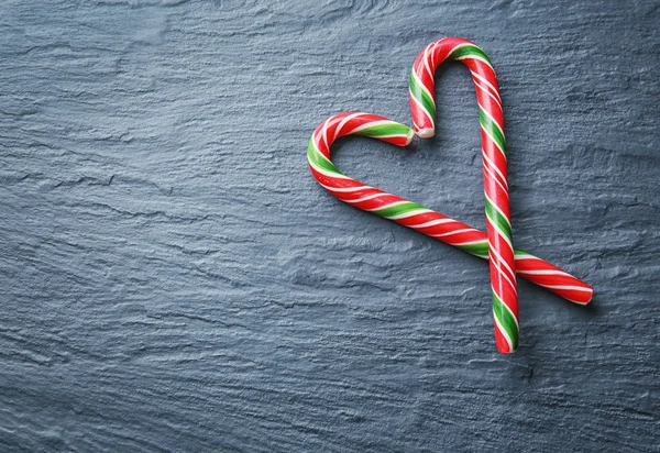 Zuckerstangen zu Weihnachten — Stockfoto